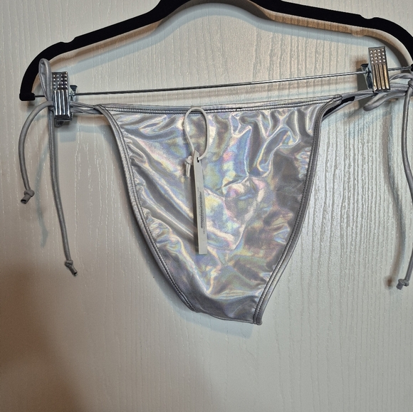 🎉❤️ NWT Silver and Black Bikini Bottom - Picture 2 of 3